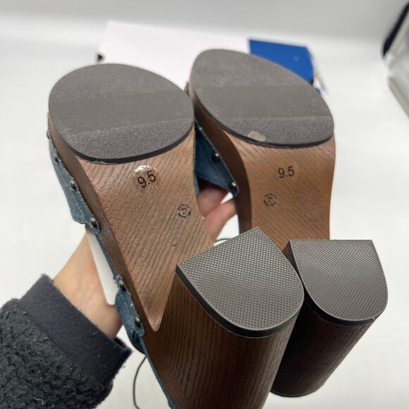 Arizona Jean Co Womens Heather Heeled Sandals Blue Denim Size 9.5M - Picture 11 of 15